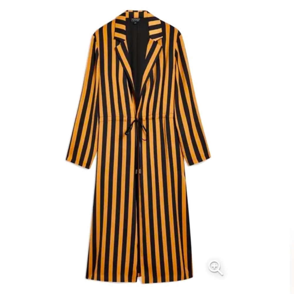TOPSHOP stripped duster / house coat - US 6